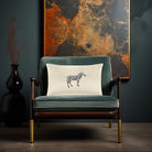 Zebra | Sustainable Velvet Rectangle Cushion in Ivory Cream 50 x 30 cm Cover Only | Izabela Peters
