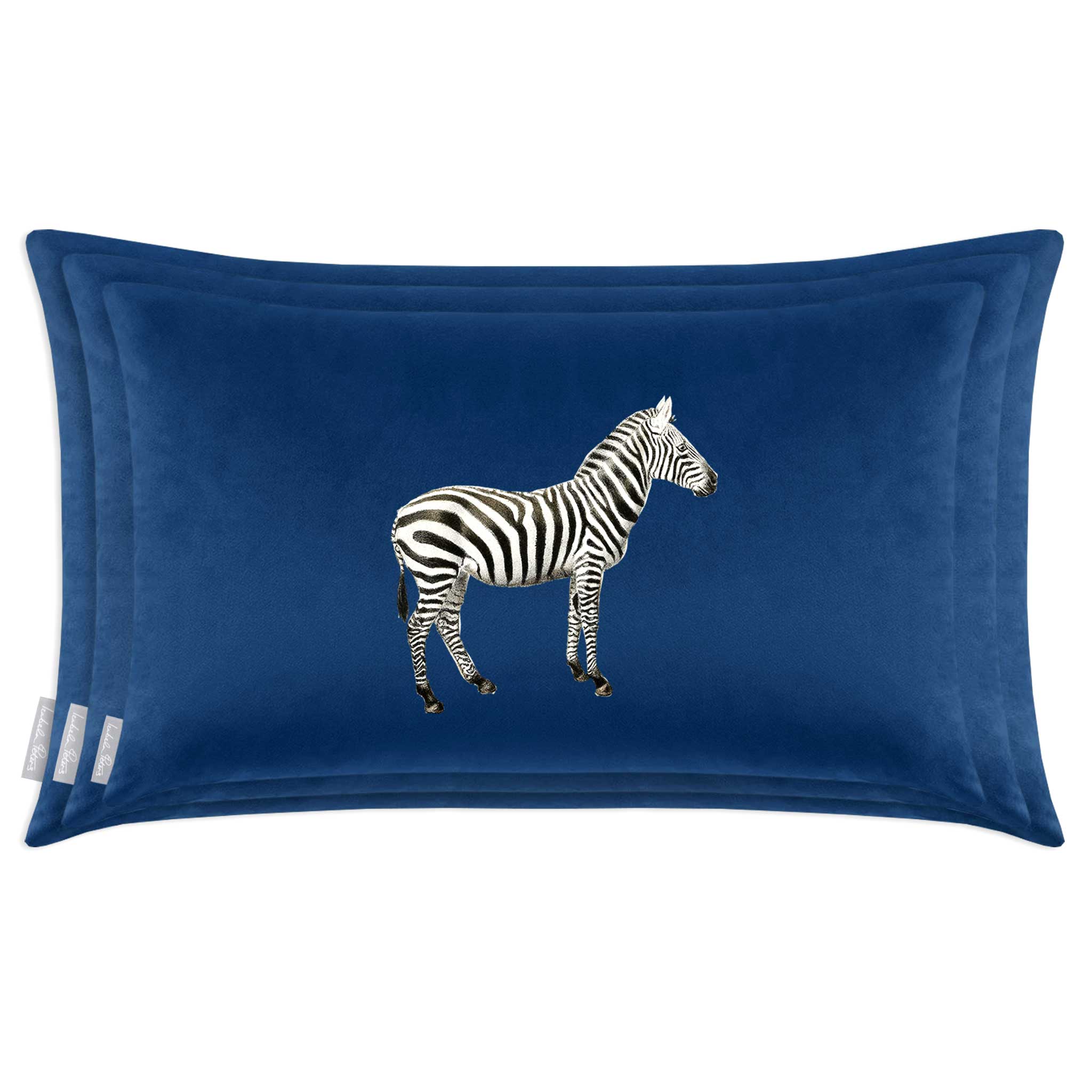 Zebra | Sustainable Velvet Rectangle Cushion - Italian Grape 50 x 30 cm Cover Only by Izabela Peters