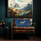 Zebra | Sustainable Velvet Rectangle Cushion - Estate Blue 50 x 30 cm Cover Only by Izabela Peters