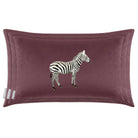 Zebra | Sustainable Velvet Rectangle Cushion - Italian Grape 50 x 30 cm Cover Only by Izabela Peters
