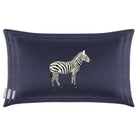 Zebra | Sustainable Velvet Rectangle Cushion - Graphite 50 x 30 cm Cover Only by Izabela Peters