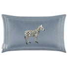 Zebra | Sustainable Velvet Rectangle Cushion - French Grey 50 x 30 cm Cover Only by Izabela Peters