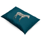 Zebra | Sustainable Velvet Rectangle Cushion - Teal 50 x 30 cm Cover Only by Izabela Peters