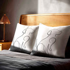 Dog | Sustainable Velvet Cushion - White & Black 40 x 40 cm Standard by Izabela Peters
