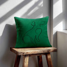 Dog | Sustainable Velvet Cushion - Emerald Green 40 x 40 cm Standard by Izabela Peters