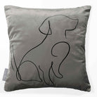 Dog | Sustainable Velvet Cushion - Beluga 40 x 40 cm Standard by Izabela Peters