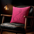 Dog | Sustainable Velvet Cushion - Hot Pink 40 x 40 cm Standard by Izabela Peters