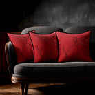 Dog | Sustainable Velvet Cushion - Crimson Muse 40 x 40 cm Standard by Izabela Peters