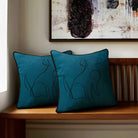 Dog | Sustainable Velvet Cushion - Teal 40 x 40 cm Standard by Izabela Peters