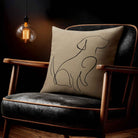 Dog | Sustainable Velvet Cushion - Taupe 40 x 40 cm Standard by Izabela Peters