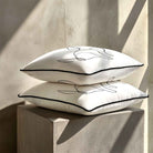 Dog | Sustainable Velvet Cushion - White & Black 40 x 40 cm Standard by Izabela Peters