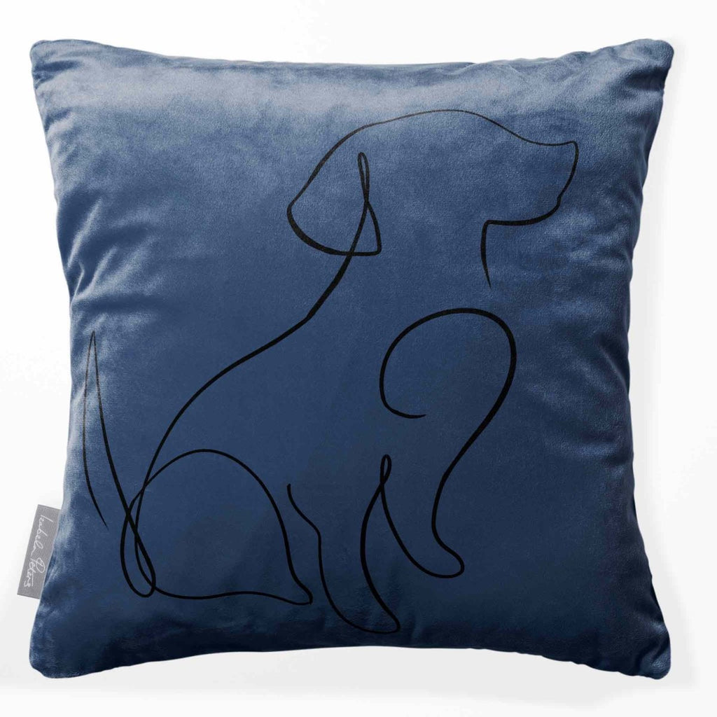 Dog | Sustainable Velvet Cushion - Burnt Ochre 40 x 40 cm Standard by Izabela Peters