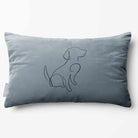Dog | Sustainable Velvet Rectangle Cushion - French Grey 50 x 30 cm Standard by Izabela Peters