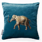 Elephant | Sustainable Velvet Cushion - Teal 40 x 40 cm Smooth by Izabela Peters