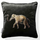 Elephant | Sustainable Velvet Cushion - Charcoal 40 x 40 cm Piped by Izabela Peters