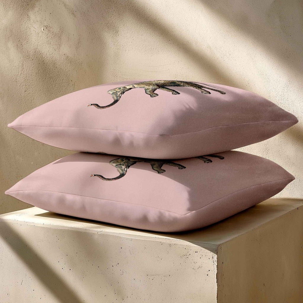 Elephant | Sustainable Velvet Cushion - Rosewater 40 x 40 cm Standard by Izabela Peters