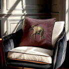 Elephant | Sustainable Velvet Cushion - Italian Grape 40 x 40 cm Standard by Izabela Peters