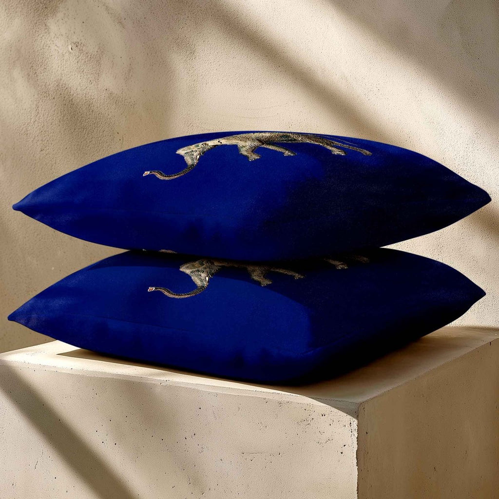 Elephant | Sustainable Velvet Cushion - Midnight 40 x 40 cm Standard by Izabela Peters