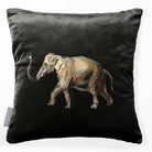 Elephant | Sustainable Velvet Cushion - Charcoal 40 x 40 cm Smooth by Izabela Peters