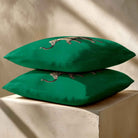 Elephant | Sustainable Velvet Cushion - Emerald Green 40 x 40 cm Standard by Izabela Peters