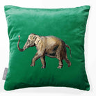 Elephant | Sustainable Velvet Cushion - Emerald Green 40 x 40 cm Smooth by Izabela Peters