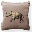 Elephant | Sustainable Velvet Cushion - Dovedale Stone 40 x 40 cm Piped by Izabela Peters