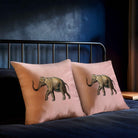 Elephant | Sustainable Velvet Cushion - Rosewater 40 x 40 cm Standard by Izabela Peters