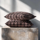 Exotic Snake | Sustainable Velvet Rectangle Cushion - Rosewater 50 x 30 cm Piped by Izabela Peters