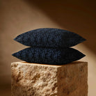 Exotic Snake | Sustainable Velvet Rectangle Cushion - Petrol Blue 50 x 30 cm Standard by Izabela Peters
