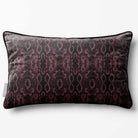 Exotic Snake | Sustainable Velvet Rectangle Cushion - Italian Grape 50 x 30 cm Piped by Izabela Peters