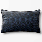 Exotic Snake | Sustainable Velvet Rectangle Cushion - Petrol Blue 50 x 30 cm Piped by Izabela Peters