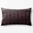 Exotic Snake | Sustainable Velvet Rectangle Cushion - Italian Grape 50 x 30 cm Standard by Izabela Peters