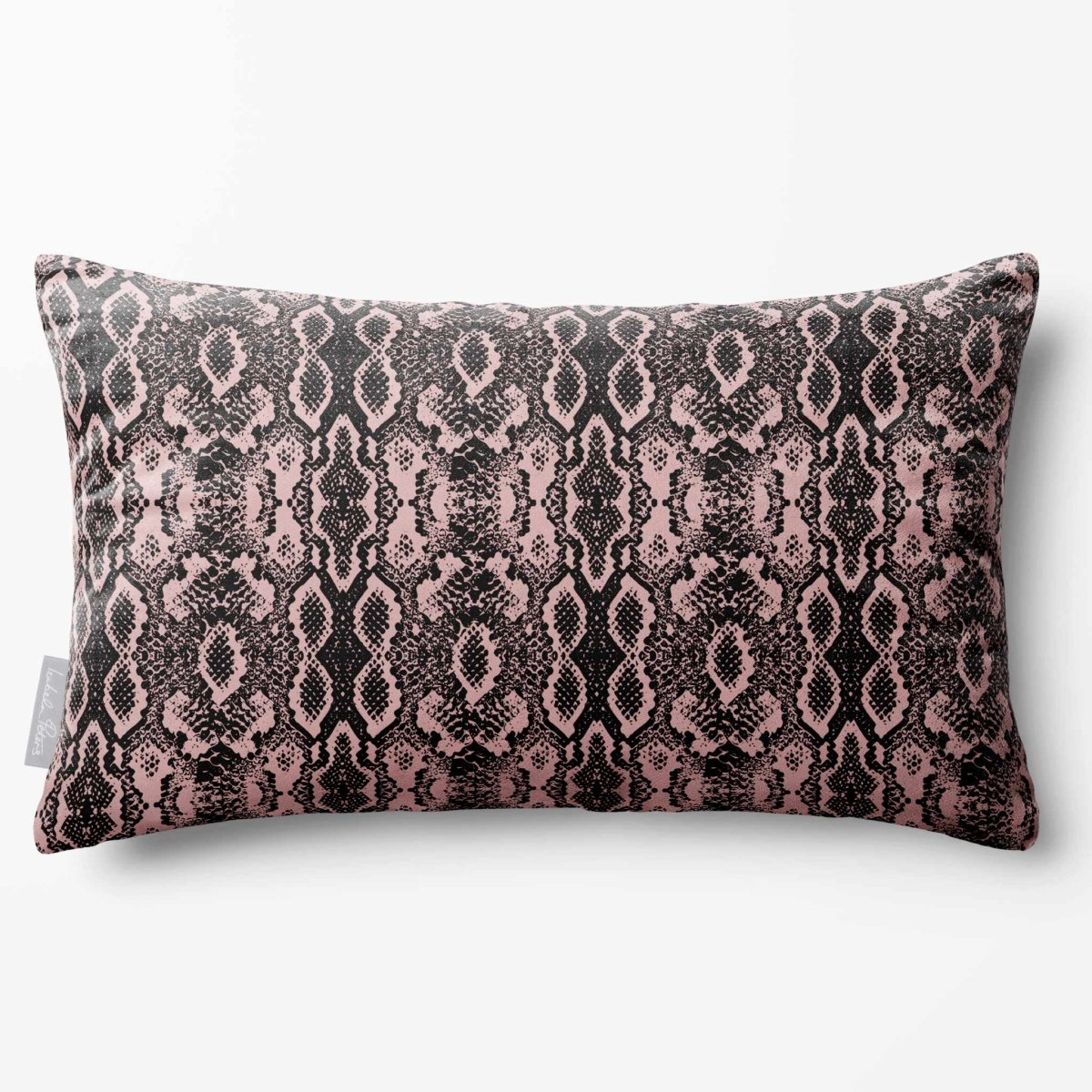 Exotic Snake | Sustainable Velvet Rectangle Cushion - Rosewater 50 x 30 cm Standard by Izabela Peters