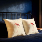 Flamingo | Sustainable Velvet Cushion - Ivory Cream 40 x 40 cm Piped by Izabela Peters