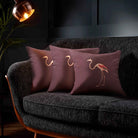Flamingo | Sustainable Velvet Cushion - Italian Grape 40 x 40 cm Standard by Izabela Peters