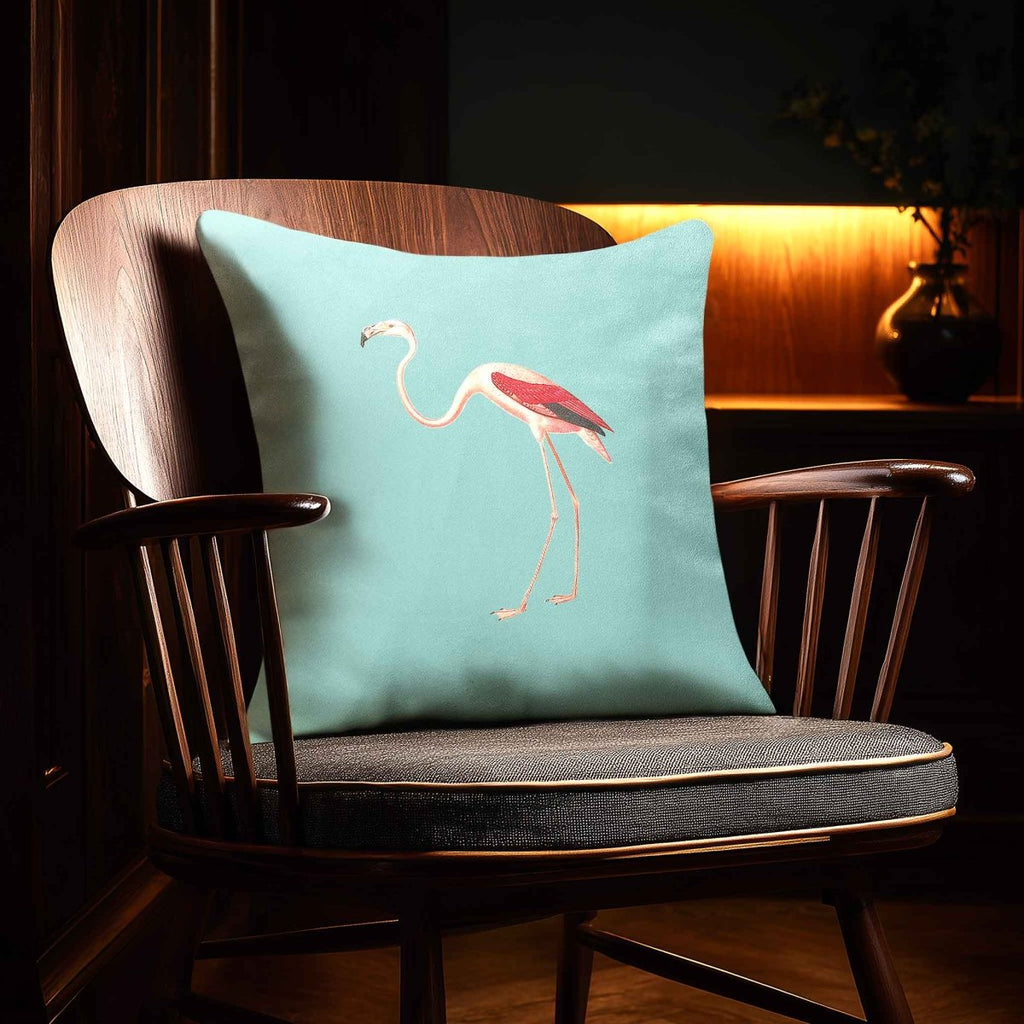 Flamingo | Sustainable Velvet Cushion - Blue Surf 40 x 40 cm Standard by Izabela Peters
