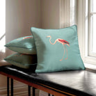 Flamingo | Sustainable Velvet Cushion - Blue Surf 40 x 40 cm Standard by Izabela Peters
