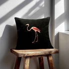 Flamingo | Sustainable Velvet Cushion - Charcoal 40 x 40 cm Piped by Izabela Peters