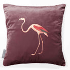 Flamingo | Sustainable Velvet Cushion - Italian Grape 40 x 40 cm Smooth by Izabela Peters