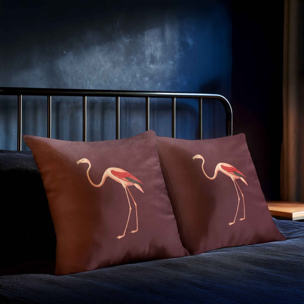 Flamingo | Sustainable Velvet Cushion - Italian Grape 40 x 40 cm Standard by Izabela Peters