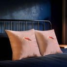 Flamingo | Sustainable Velvet Cushion - Rosewater 40 x 40 cm Piped by Izabela Peters
