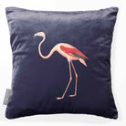 Flamingo | Sustainable Velvet Cushion - Graphite 40 x 40 cm Smooth by Izabela Peters