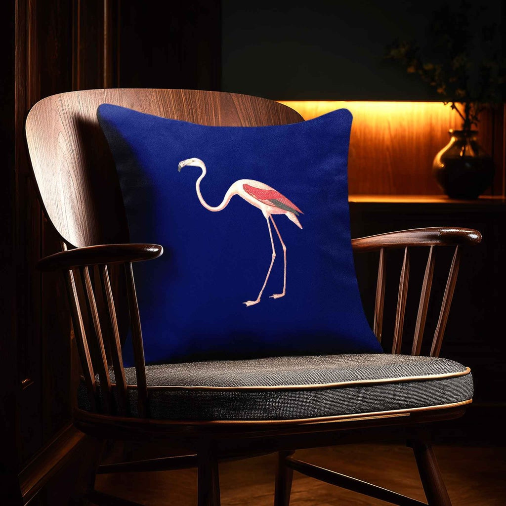 Flamingo | Sustainable Velvet Cushion - Midnight 40 x 40 cm Standard by Izabela Peters