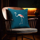 Flamingo | Sustainable Velvet Cushion - Teal 40 x 40 cm Standard by Izabela Peters