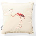 Flamingo | Sustainable Velvet Cushion - Ivory Cream 40 x 40 cm Piped by Izabela Peters