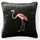 Flamingo | Sustainable Velvet Cushion - Charcoal 40 x 40 cm Piped by Izabela Peters