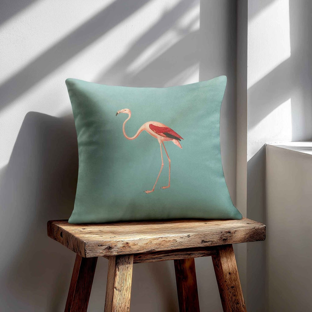 Flamingo | Sustainable Velvet Cushion - Blue Surf 40 x 40 cm Standard by Izabela Peters