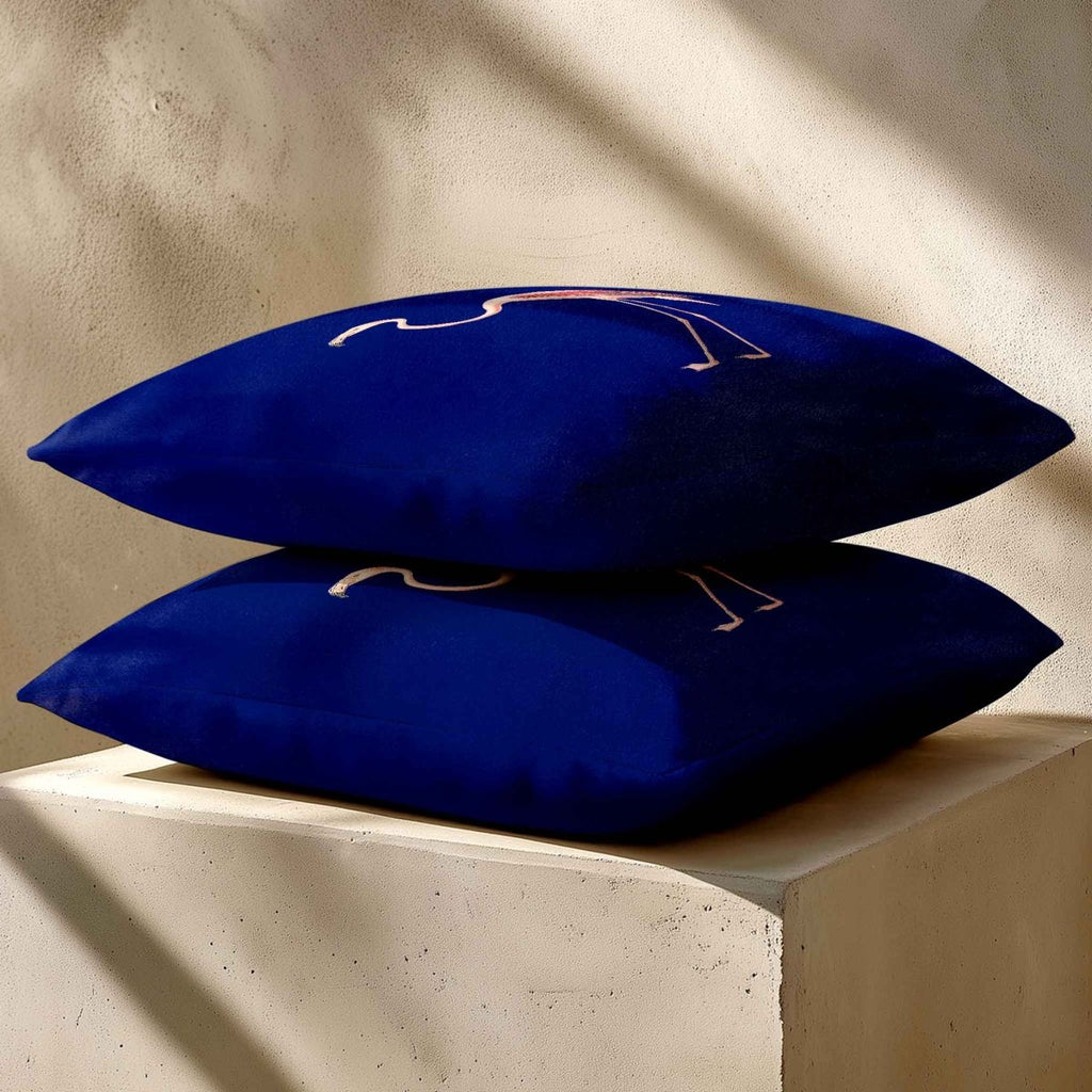 Flamingo | Sustainable Velvet Cushion - Midnight 40 x 40 cm Standard by Izabela Peters