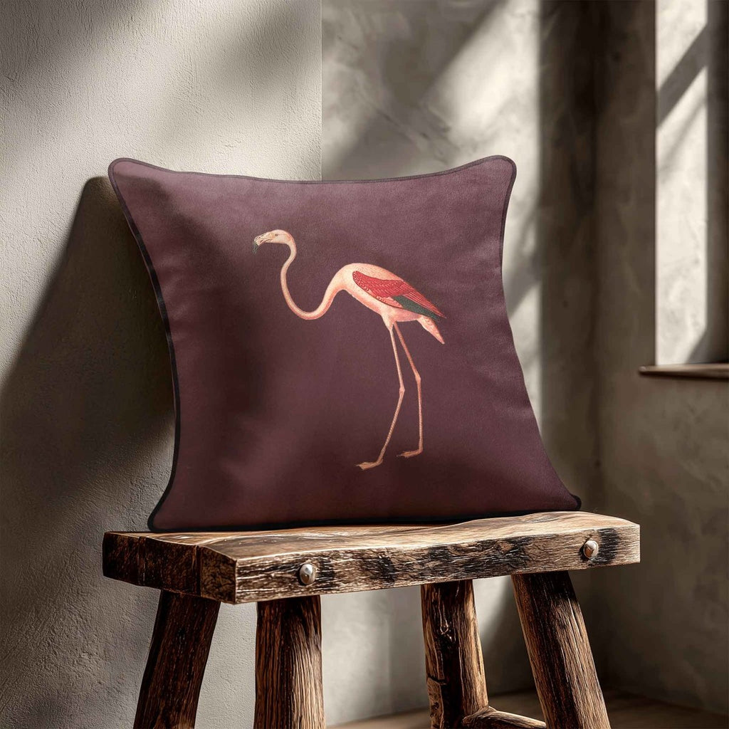 Flamingo | Sustainable Velvet Cushion - Italian Grape 40 x 40 cm Standard by Izabela Peters