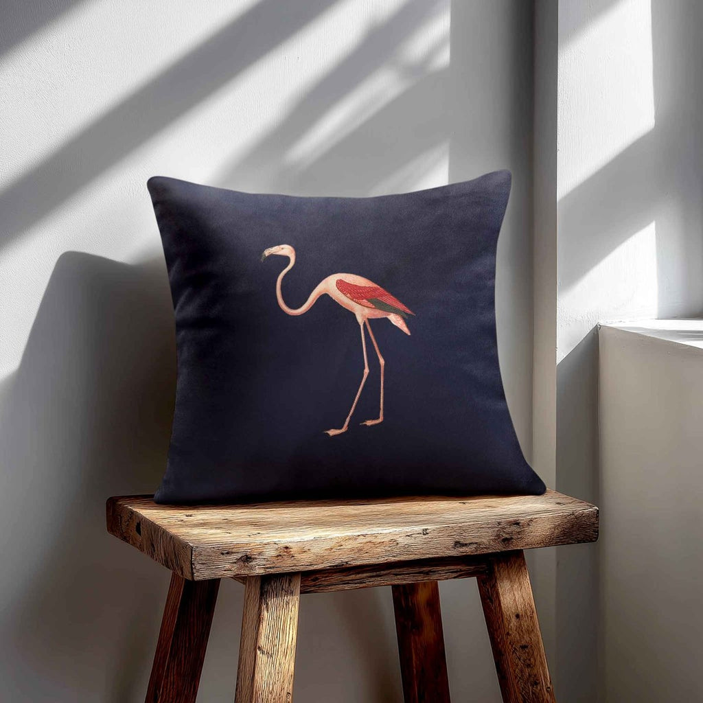 Flamingo | Sustainable Velvet Cushion - Graphite 40 x 40 cm Standard by Izabela Peters